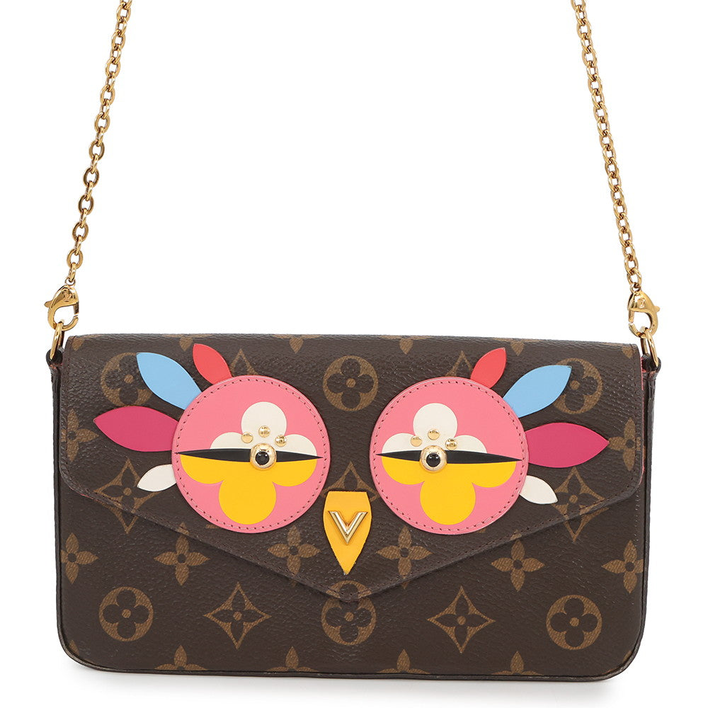 LOUIS VUITTON Felicie Pochette Lovely Bird Pink/MulticolorM62426 Monogram