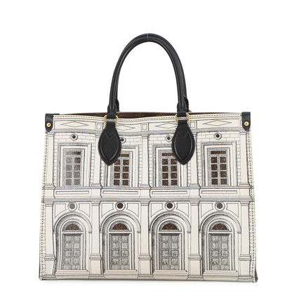 LOUIS VUITTON Onthego LV × Fornasetti Brown/WhiteM59264 Monogram Size MM