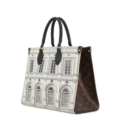 LOUIS VUITTON Onthego LV × Fornasetti Brown/WhiteM59264 Monogram Size MM
