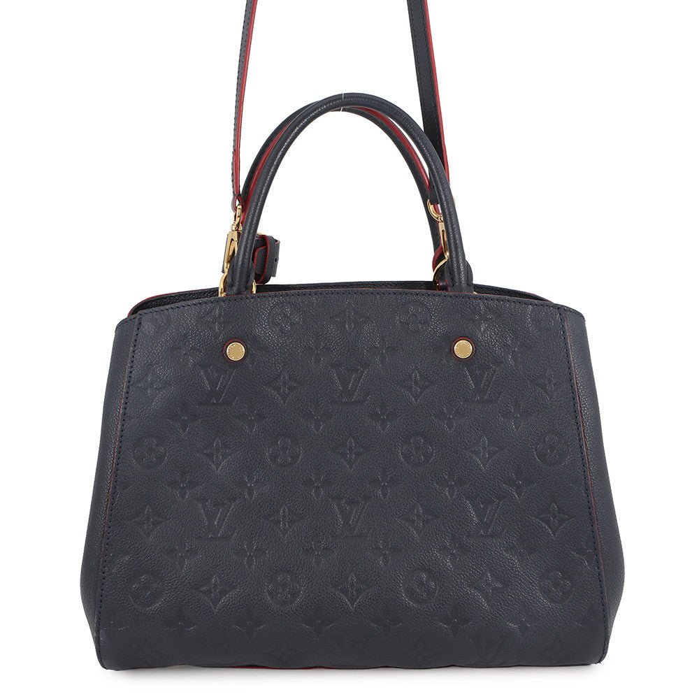 LOUIS VUITTON Montaigne Marine RougeM42746 Monogram Empreinte Leather Size MM
