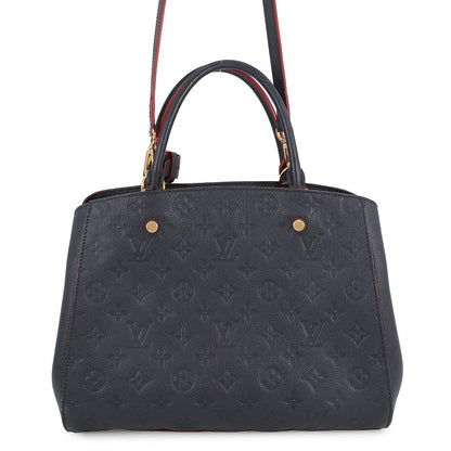 LOUIS VUITTON Montaigne Marine RougeM42746 Monogram Empreinte Leather Size MM