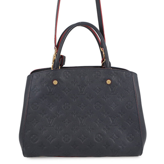 LOUIS VUITTON Montaigne Marine RougeM42746 Monogram Empreinte Leather Size MM