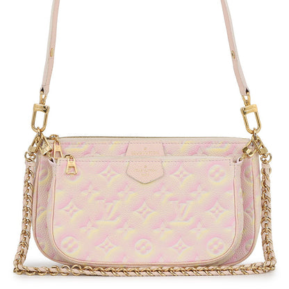 LOUIS VUITTON Murty Pochette Accessoires Pink/YellowM46093 Monogram Empreinte Leather