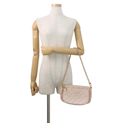 LOUIS VUITTON Murty Pochette Accessoires Pink/YellowM46093 Monogram Empreinte Leather