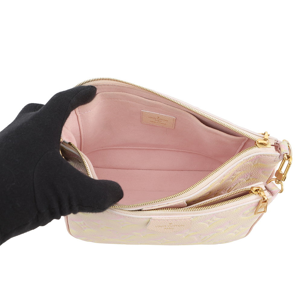 LOUIS VUITTON Murty Pochette Accessoires Pink/YellowM46093 Monogram Empreinte Leather