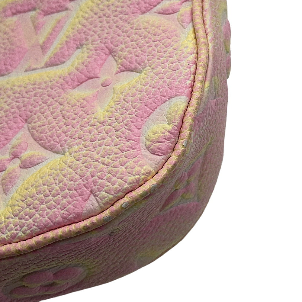 LOUIS VUITTON Murty Pochette Accessoires Pink/YellowM46093 Monogram Empreinte Leather