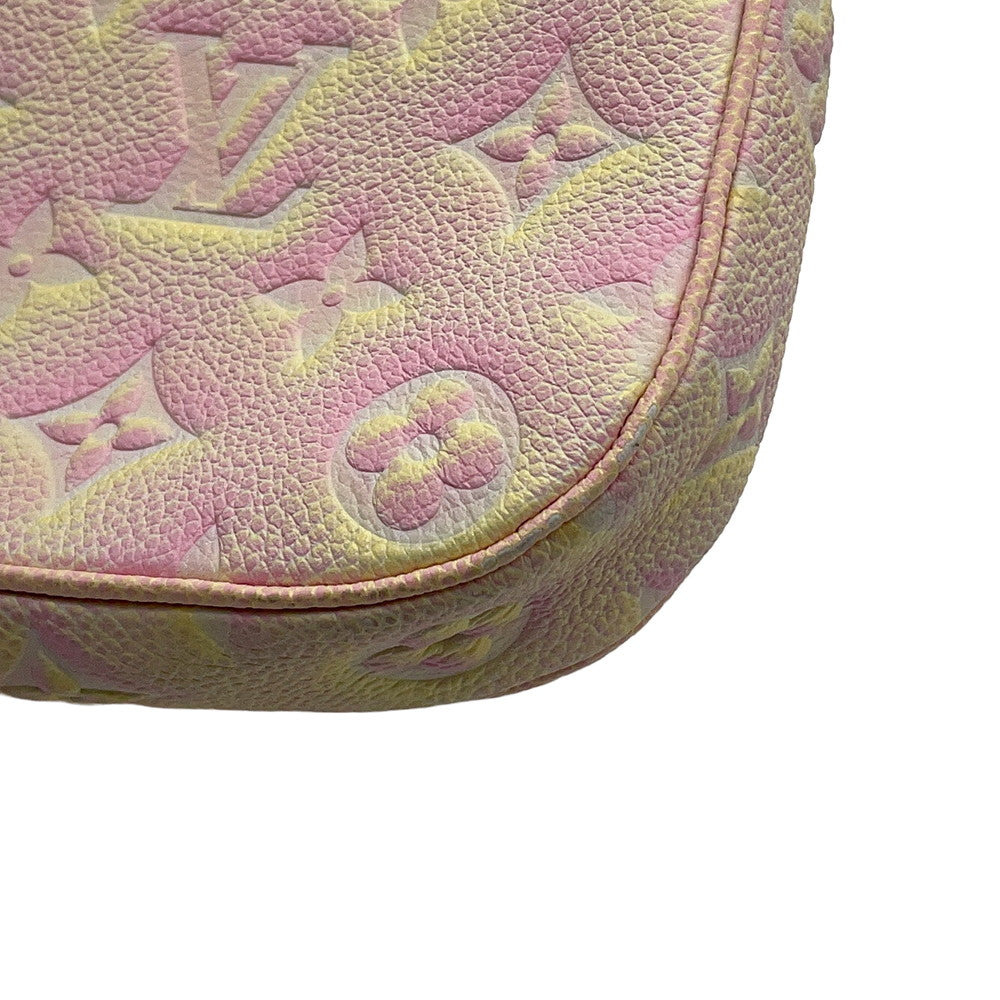 LOUIS VUITTON Murty Pochette Accessoires Pink/YellowM46093 Monogram Empreinte Leather