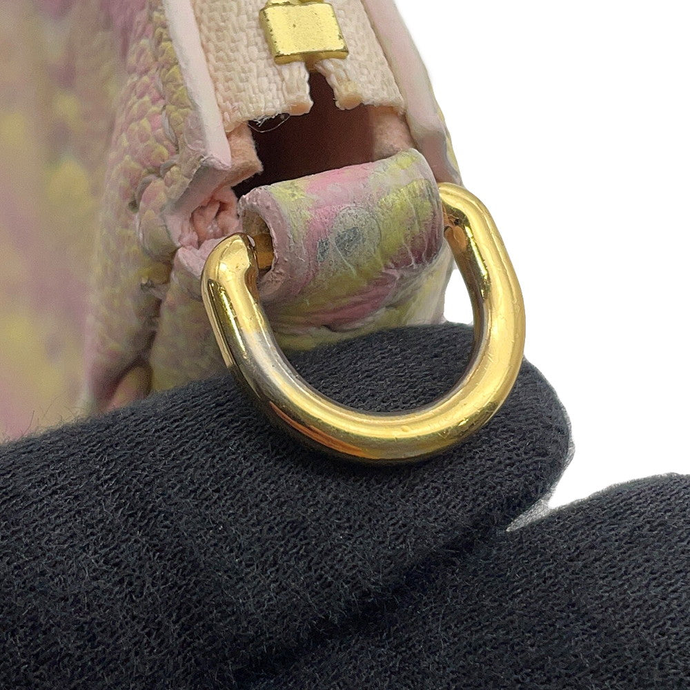 LOUIS VUITTON Murty Pochette Accessoires Pink/YellowM46093 Monogram Empreinte Leather