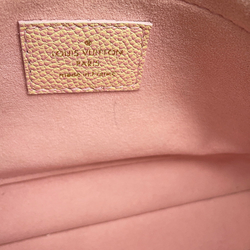 LOUIS VUITTON Murty Pochette Accessoires Pink/YellowM46093 Monogram Empreinte Leather