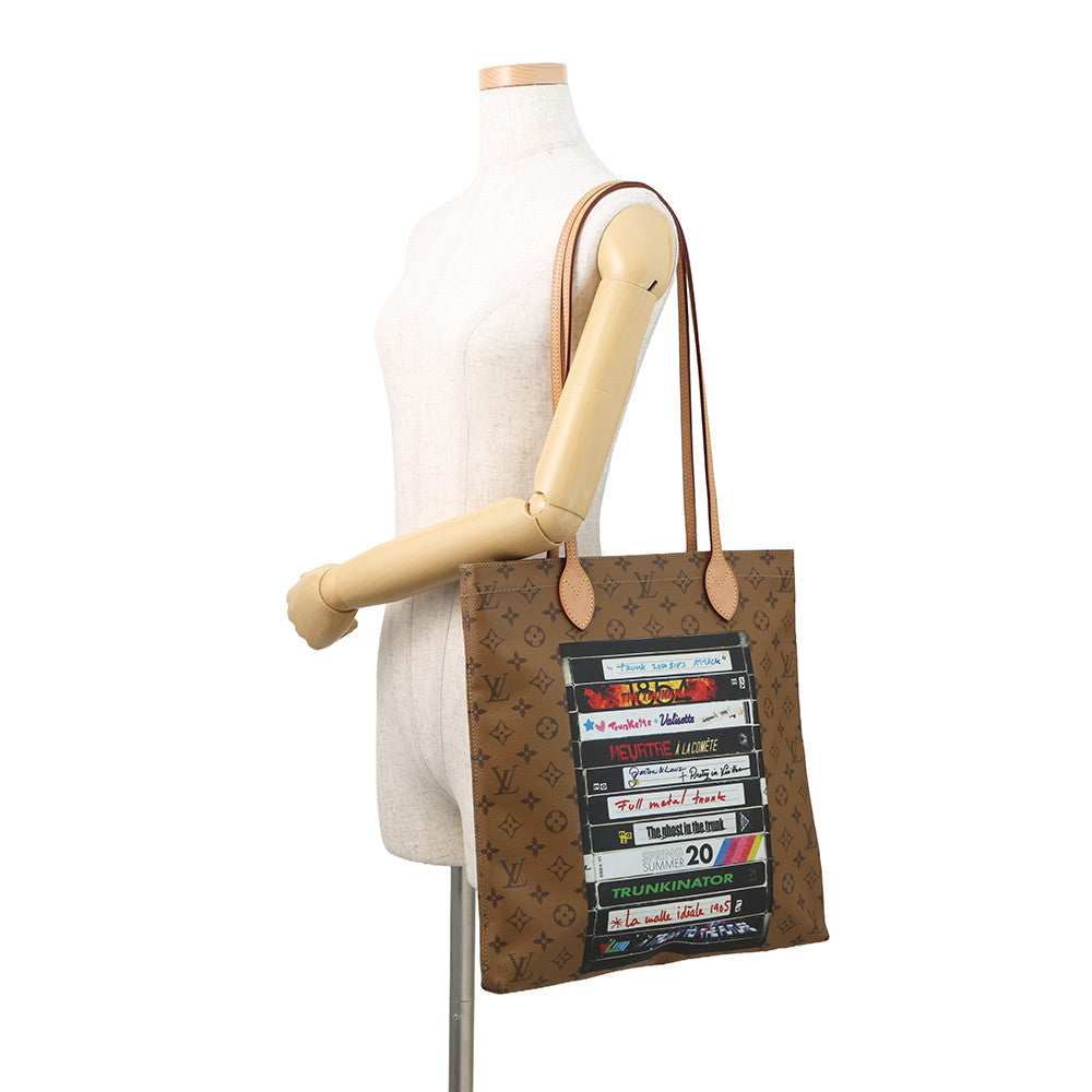 LOUIS VUITTON Carry it Noir/BrownM45198 Monogram Reverse Canvas Video Print