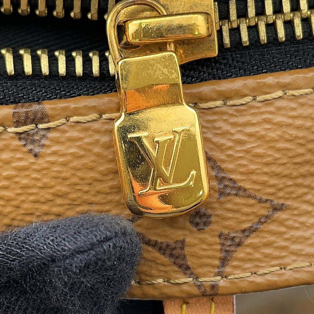 LOUIS VUITTON Carry it Noir/BrownM45198 Monogram Reverse Canvas Video Print
