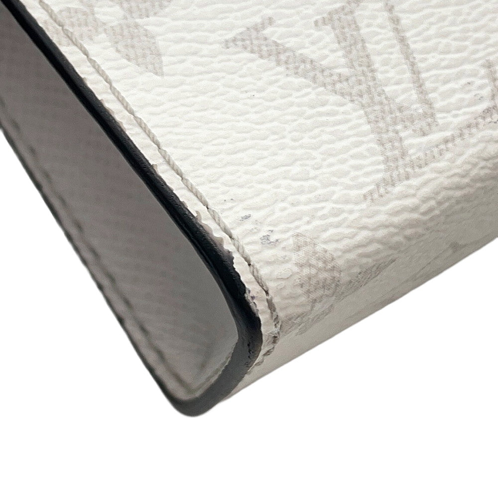 LOUIS VUITTON Gaston Wearable Wallet Taigarama Optical WhiteM30935 Monogram Taiga Leather
