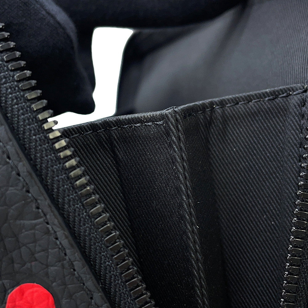 LOUIS VUITTON LV × YK Soft Trunk Wallet Noir/RedM81905 Monogram・Taurillon Infinity Dot