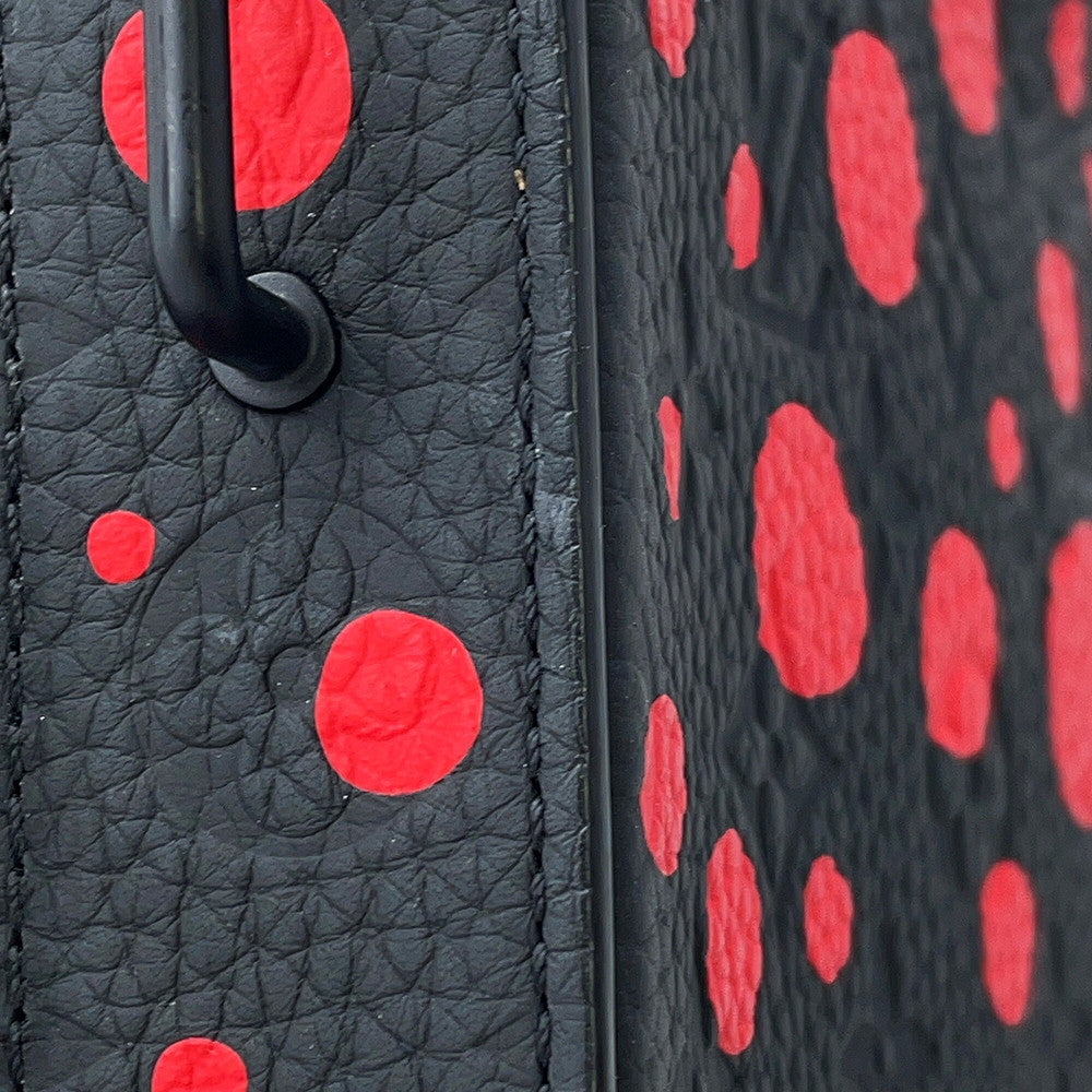 LOUIS VUITTON LV × YK Soft Trunk Wallet Noir/RedM81905 Monogram・Taurillon Infinity Dot