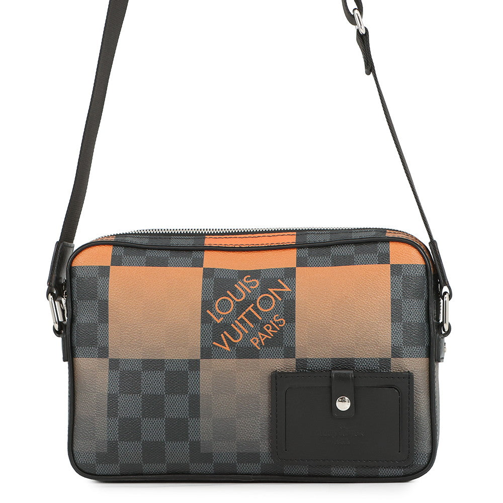 LOUIS VUITTON Alpha Messenger Noir/Volcano OrangeN40421 Damier Graphite Giant