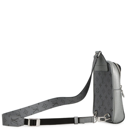 LOUIS VUITTON Outdoor sling bag SilverM30833 Monogram Taigarama