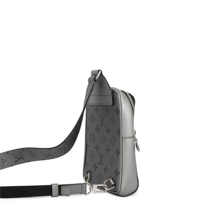 LOUIS VUITTON Outdoor sling bag SilverM30833 Monogram Taigarama