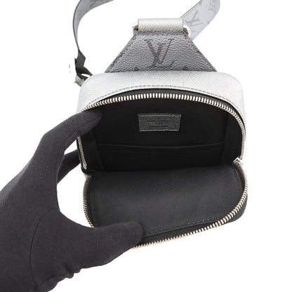 LOUIS VUITTON Outdoor sling bag SilverM30833 Monogram Taigarama