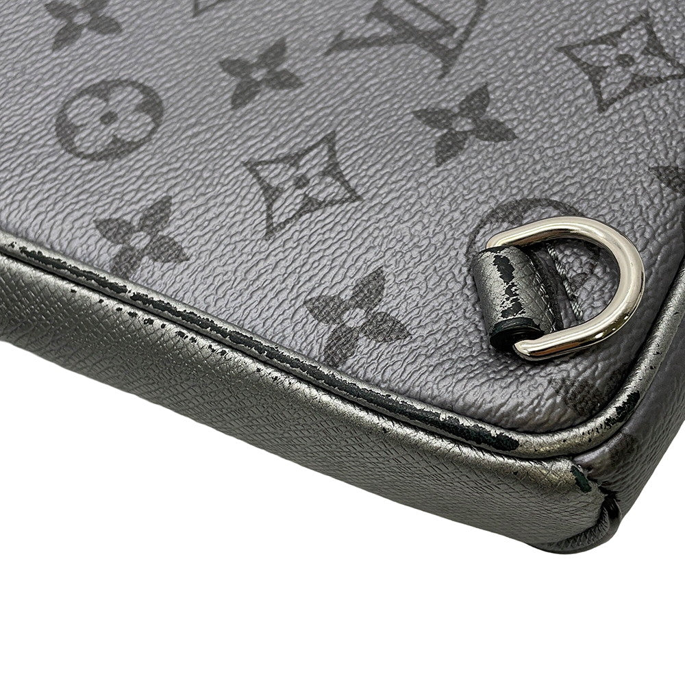 LOUIS VUITTON Outdoor sling bag SilverM30833 Monogram Taigarama