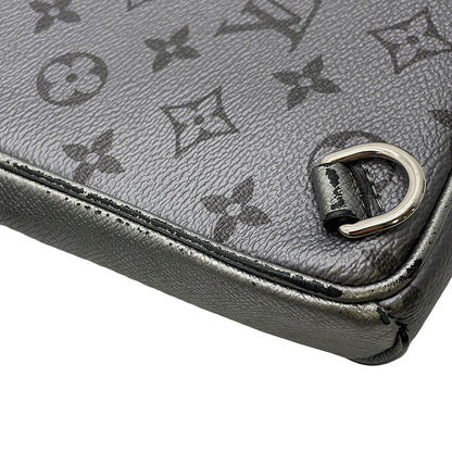 LOUIS VUITTON Outdoor sling bag SilverM30833 Monogram Taigarama