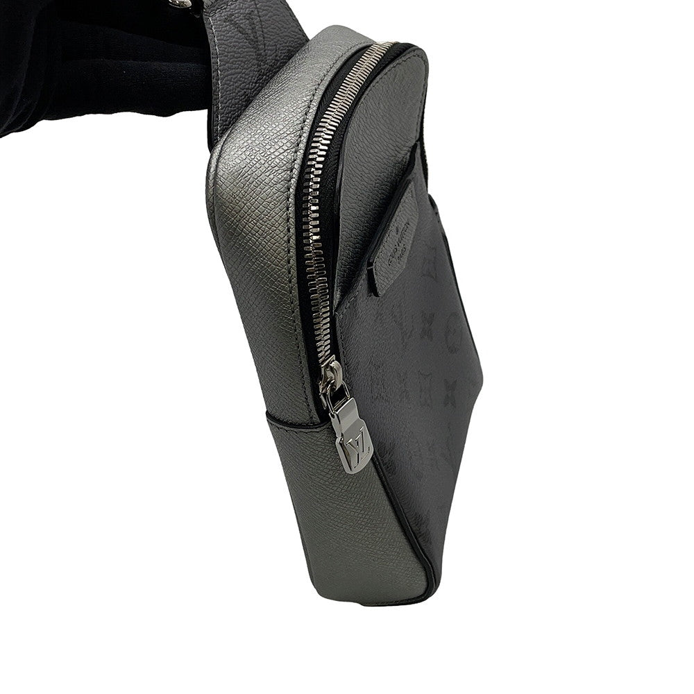 LOUIS VUITTON Outdoor sling bag SilverM30833 Monogram Taigarama