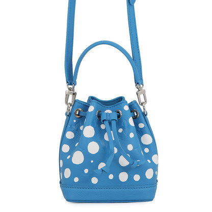 LOUIS VUITTON LV × YK Nano Noe Blue/WhiteM81985 Monogram Empreinte Leather Infinity Dot