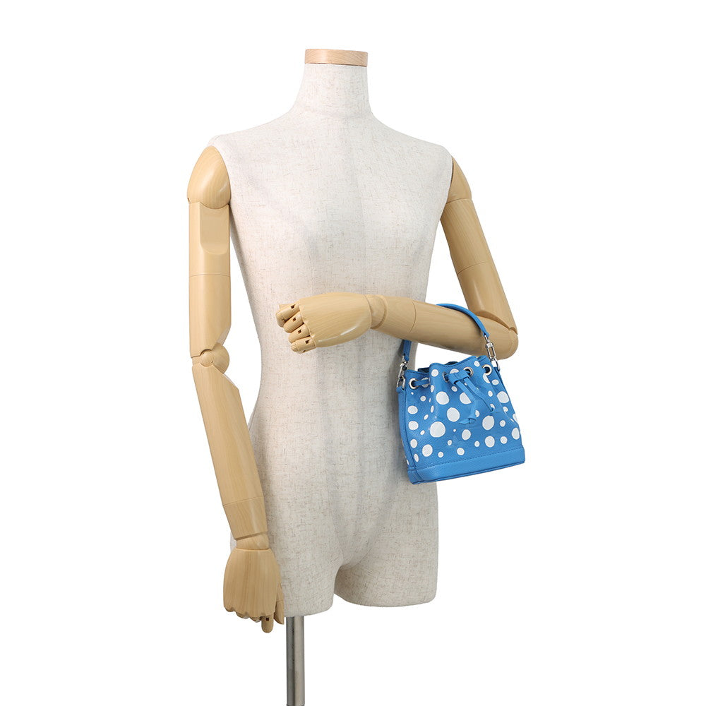 LOUIS VUITTON LV × YK Nano Noe Blue/WhiteM81985 Monogram Empreinte Leather Infinity Dot