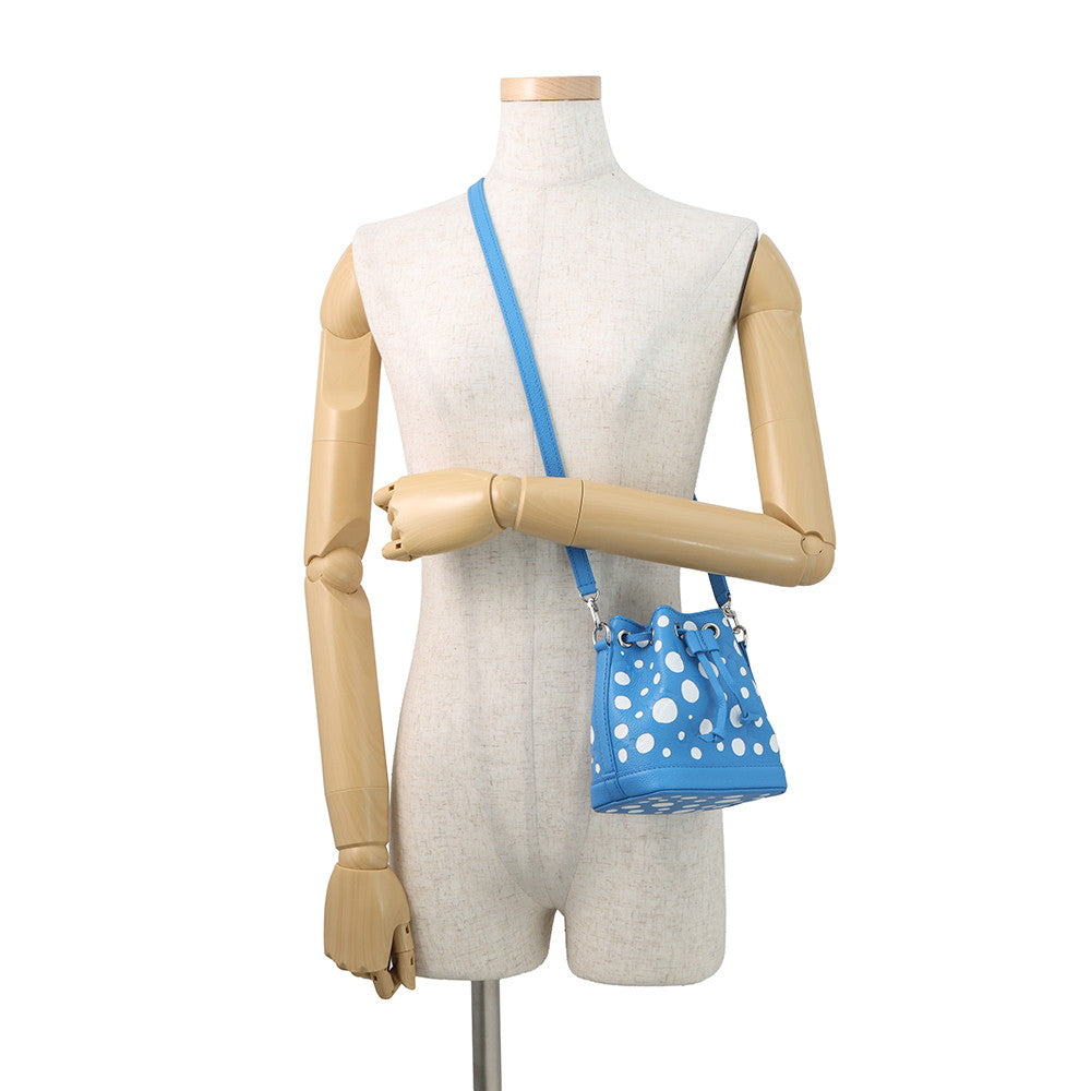 LOUIS VUITTON LV × YK Nano Noe Blue/WhiteM81985 Monogram Empreinte Leather Infinity Dot