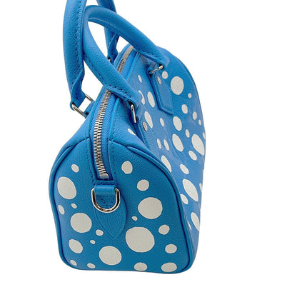 LOUIS VUITTON LVxYK Speedy Bandouliere Blue/WhiteM46425 Monogram Empreinte Leather Infinity Dot Size 20