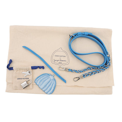 LOUIS VUITTON LVxYK Speedy Bandouliere Blue/WhiteM46425 Monogram Empreinte Leather Infinity Dot Size 20
