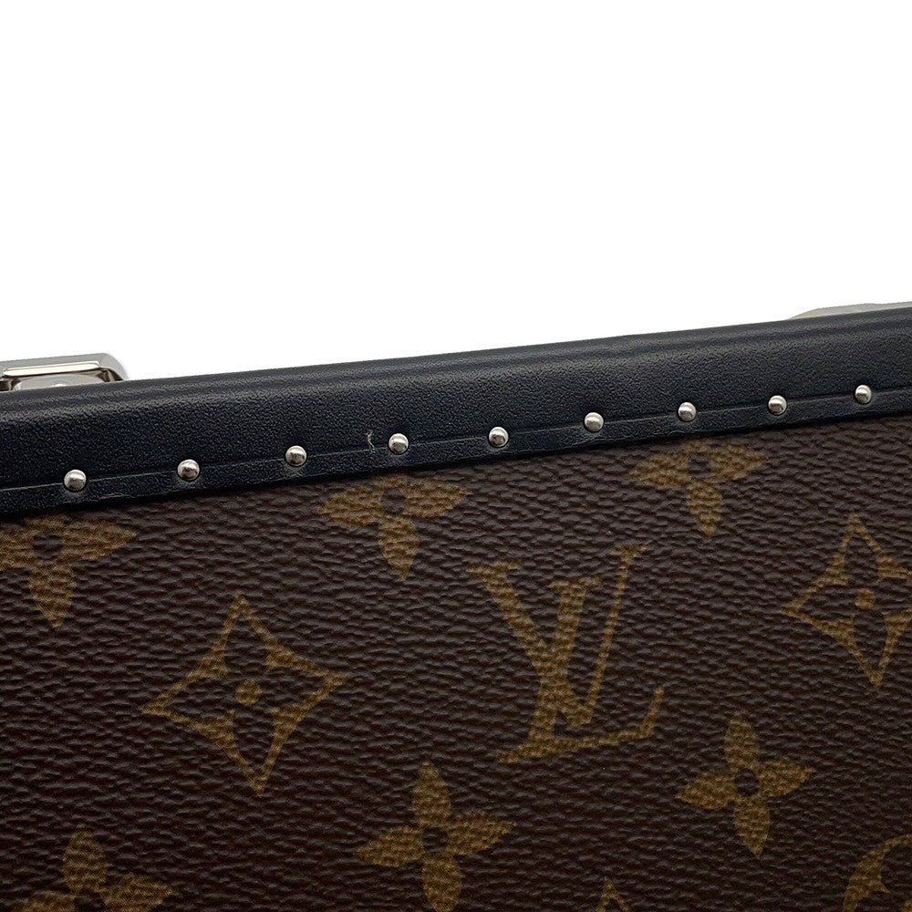 LOUIS VUITTON Clutch Box NoirM20252 Monogram Macassar Canvas