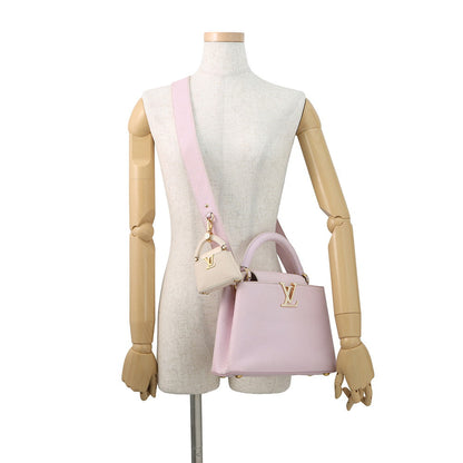 LOUIS VUITTON Capucines Guimauve/Powder WhiteM24120 Taurillon Leather Size BB