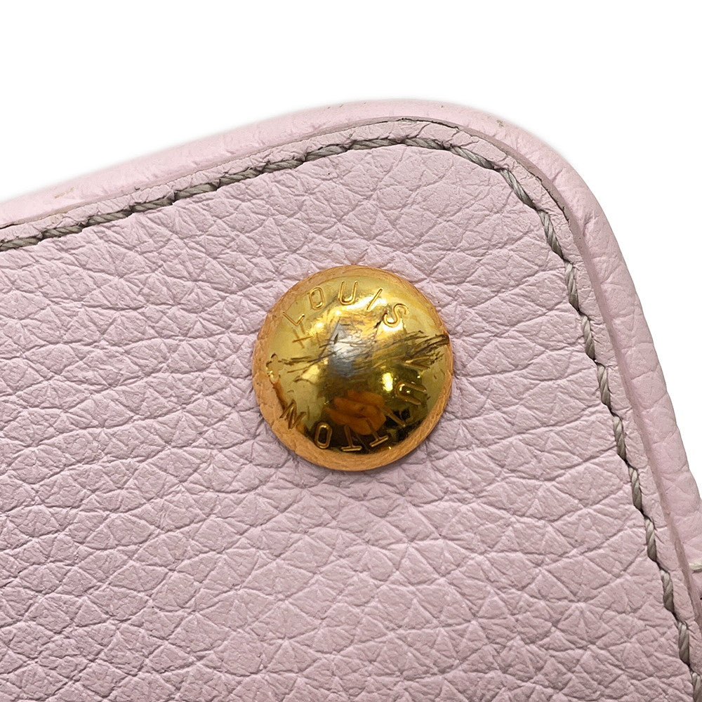 LOUIS VUITTON Capucines Guimauve/Powder WhiteM24120 Taurillon Leather Size BB