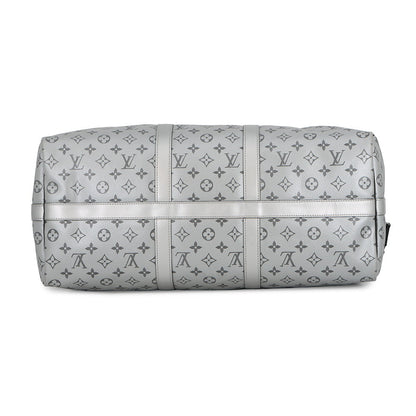 LOUIS VUITTON Keepall Bandouliere Noir/SilverM43817 Monogram Eclipse Split Size 50