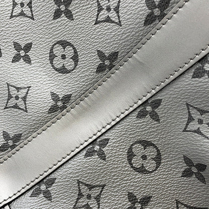 LOUIS VUITTON Keepall Bandouliere Noir/SilverM43817 Monogram Eclipse Split Size 50
