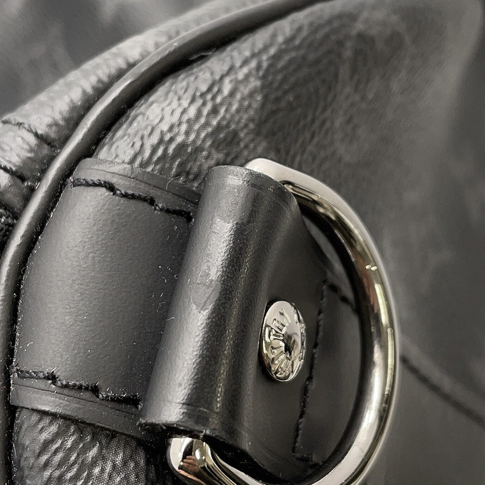 LOUIS VUITTON Keepall Bandouliere Noir/SilverM43817 Monogram Eclipse Split Size 50