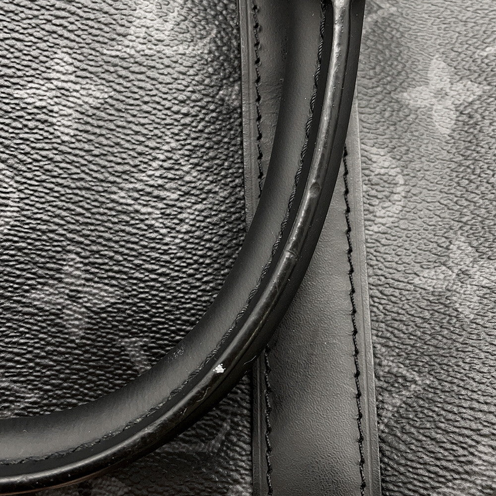LOUIS VUITTON Keepall Bandouliere Noir/SilverM43817 Monogram Eclipse Split Size 50