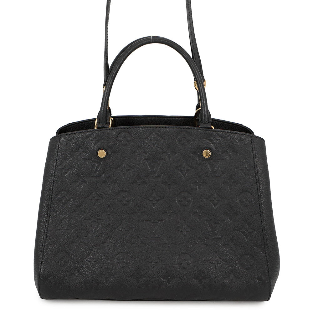 LOUIS VUITTON Montaigne NoirM41048 Monogram Empreinte Leather Size MM