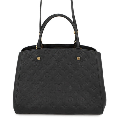 LOUIS VUITTON Montaigne NoirM41048 Monogram Empreinte Leather Size MM
