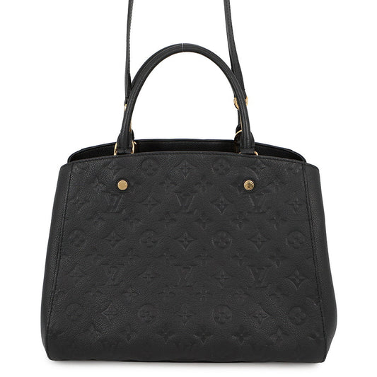 LOUIS VUITTON Montaigne NoirM41048 Monogram Empreinte Leather Size MM