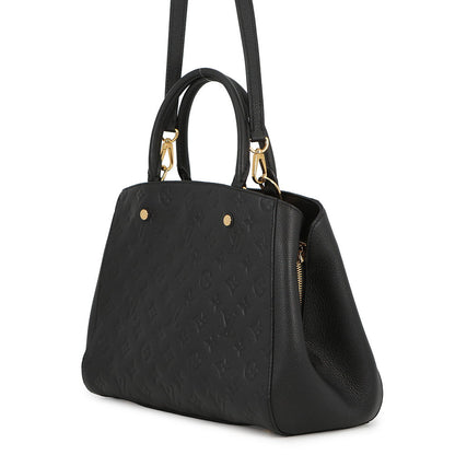 LOUIS VUITTON Montaigne NoirM41048 Monogram Empreinte Leather Size MM