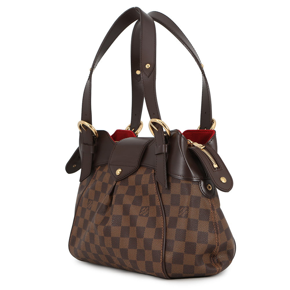LOUIS VUITTON Sistina RedN41542 Damier Ebene Canvas Size PM