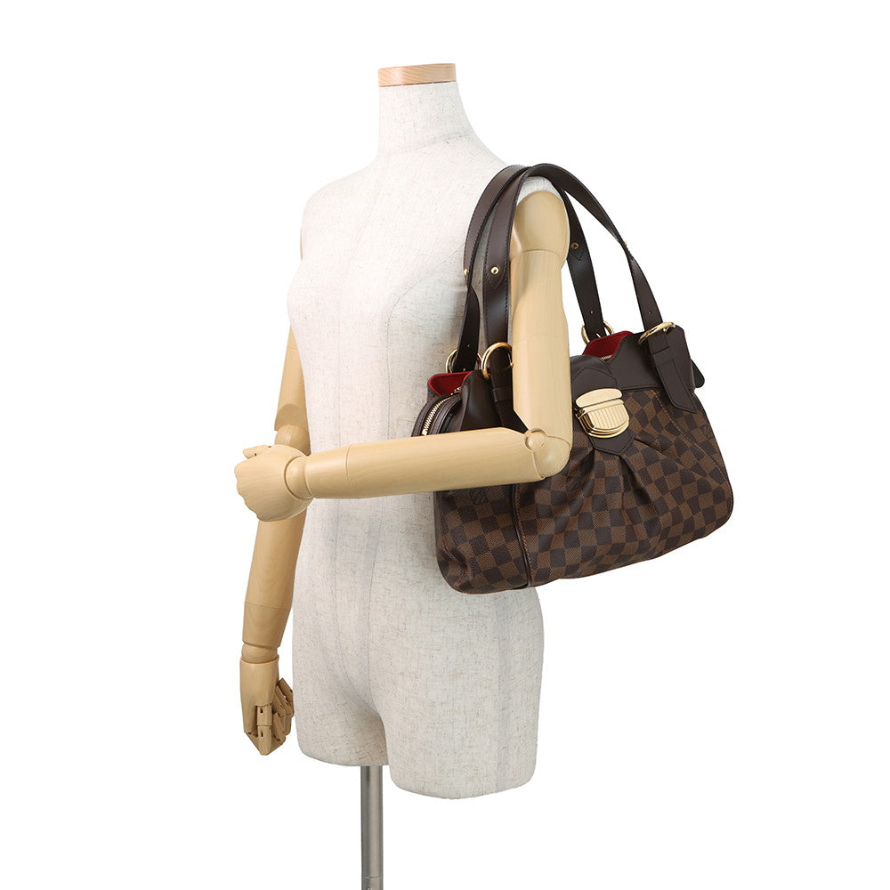 LOUIS VUITTON Sistina RedN41542 Damier Ebene Canvas Size PM