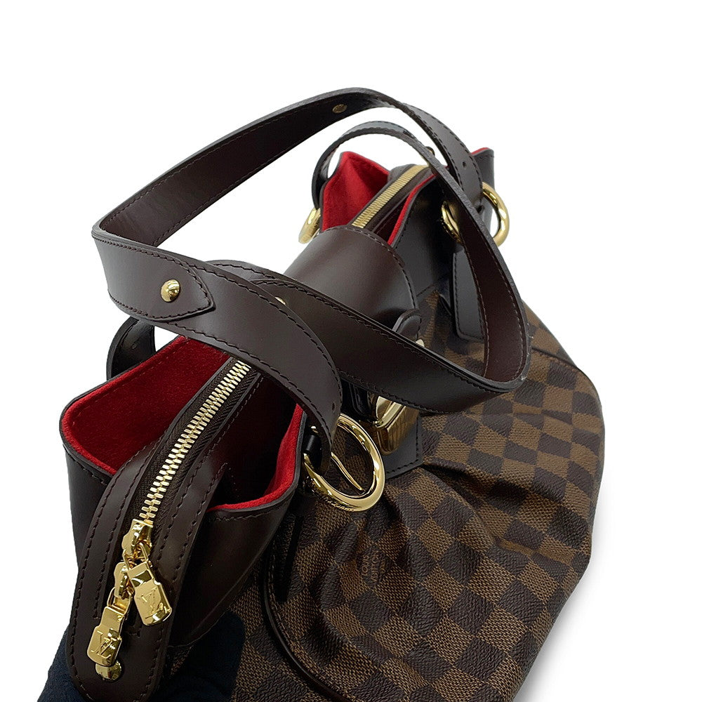 LOUIS VUITTON Sistina RedN41542 Damier Ebene Canvas Size PM