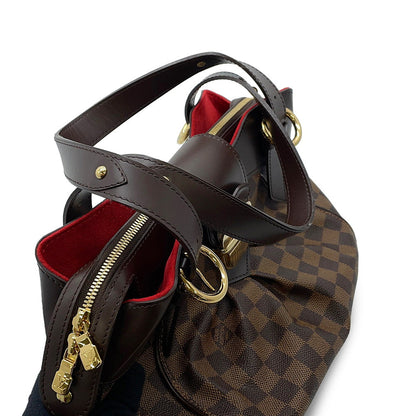 LOUIS VUITTON Sistina RedN41542 Damier Ebene Canvas Size PM