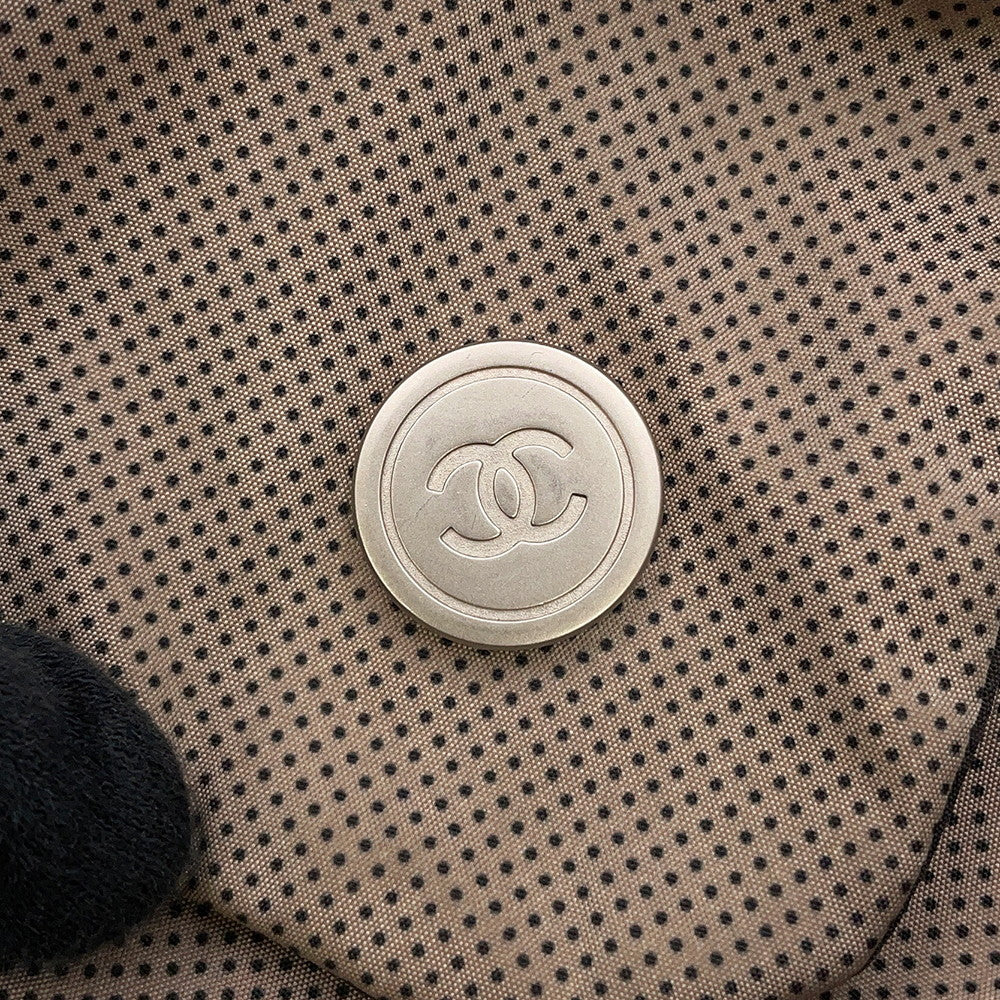 CHANEL Sports line Travel Bag Gray Nylon