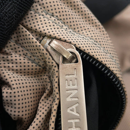 CHANEL Sports line Travel Bag Gray Nylon