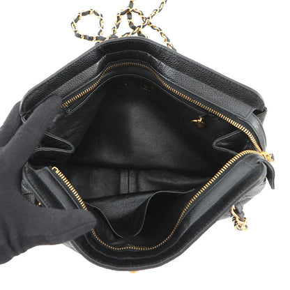 CHANEL Matelasse ChainShoulder Bag Black Caviar Leather