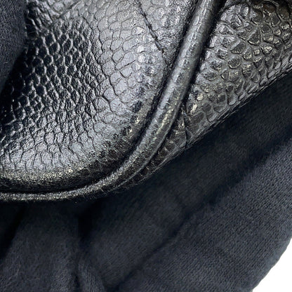CHANEL Matelasse ChainShoulder Bag Black Caviar Leather
