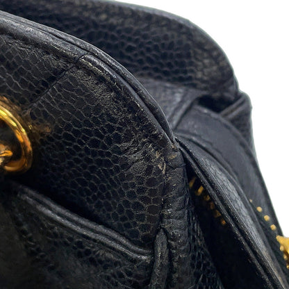 CHANEL Matelasse ChainShoulder Bag Black Caviar Leather
